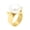 Gold, variant on Rings for Women Imitation Pearl Gold Plated Stainless Steel Personalized Statement Dainty Elegant Vintage Exaggeration Jewelry Silver Size 7