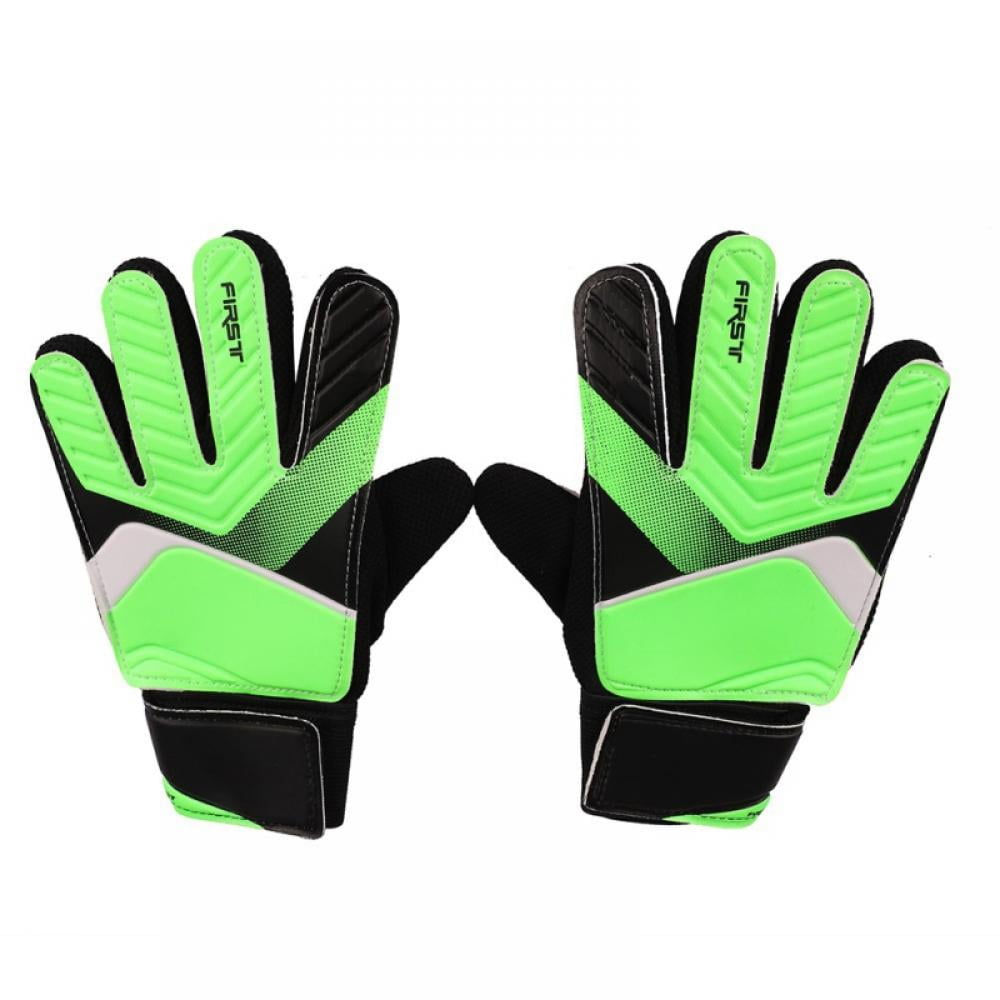 Kids Youth Soccer Goalie Goalkeeper Gloves Pro Football Finger Saver Size 6# 
