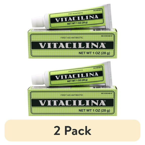 (2 pack) Vitacilina First Aid Antibiotic Ointment for Minor Cuts, Scrapes, and Burns, 1 oz
