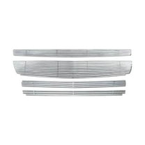 Ikon Motorsports 4PCS Front Bumper Hood Grille Grill Insert Replacement For 2008-2012 Chevrolet Malibu, Billet Style Chrome Stainless Steel