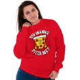 thumbnail image 3 of Pizza Piece Of Me Foodie Sarcastic Unisex Plus Size Sweatshirt Brisco Brands 2X, 3 of 6