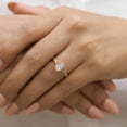 thumbnail image 5 of JEWELWGANT 2 CTW Oval Moissanite Solitaire Ring, Split Shank Diamond Engagement Ring  for Women, 5 of 8