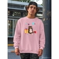 thumbnail image 2 of Party Animals Collection C. Sweatshirt Men -June Erica Vess Designs, Male Large, 2 of 4