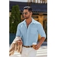 thumbnail image 4 of COOFANDY Mens Long Sleeve Button Down Shirts Untucked Shirts for Men Casual Dress Shirts Wedding Shirts, 4 of 6