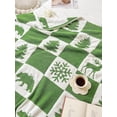 thumbnail image 4 of Ultra Soft Cozy Buffalo Checkerboard Christmas Tree Snowflake Wild Bear Fluffy Microfiber Knitted Throw Blanket Lightweight Fleece Checkered Blanket for Sofa Couch Bed 50"X60", 4 of 6
