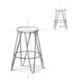 thumbnail image 5 of Simpli Home Simeon 30" Industrial Round Wood Top Bar Stool in Natural and Black, 5 of 7
