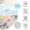 thumbnail image 3 of Yayeee Bath Rug for Bathroom Floor Non Slip Rectangle Fluffy Soft Absorbent Mat, 16"x24", Purple Floral Rabbit, 3 of 7