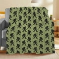 thumbnail image 7 of Sasquatch Pattern Flannel Fleece Throw Blanket Soft Warm and Smooth Perfect Gift for Family Friends Versatile for Shawl Sofa Air Conditioner Bed Contemporary Style All Seasons Digital Print, 7 of 7
