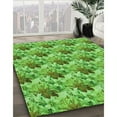 thumbnail image 3 of Ahgly Company Machine Washable Indoor Square Transitional Emerald Green Area Rugs, 5' Square, 3 of 7