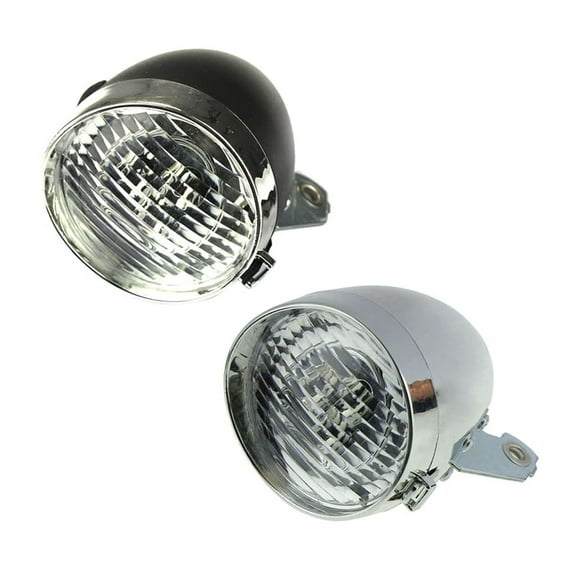 2x Retro Bicycle Bike Accessory Front Light Bracket Vintage 3LED Headlight (Black&Silver),2x bicycle Headlight(Not include 3xAAA Batteries) 2x Bracket,Black & Silver