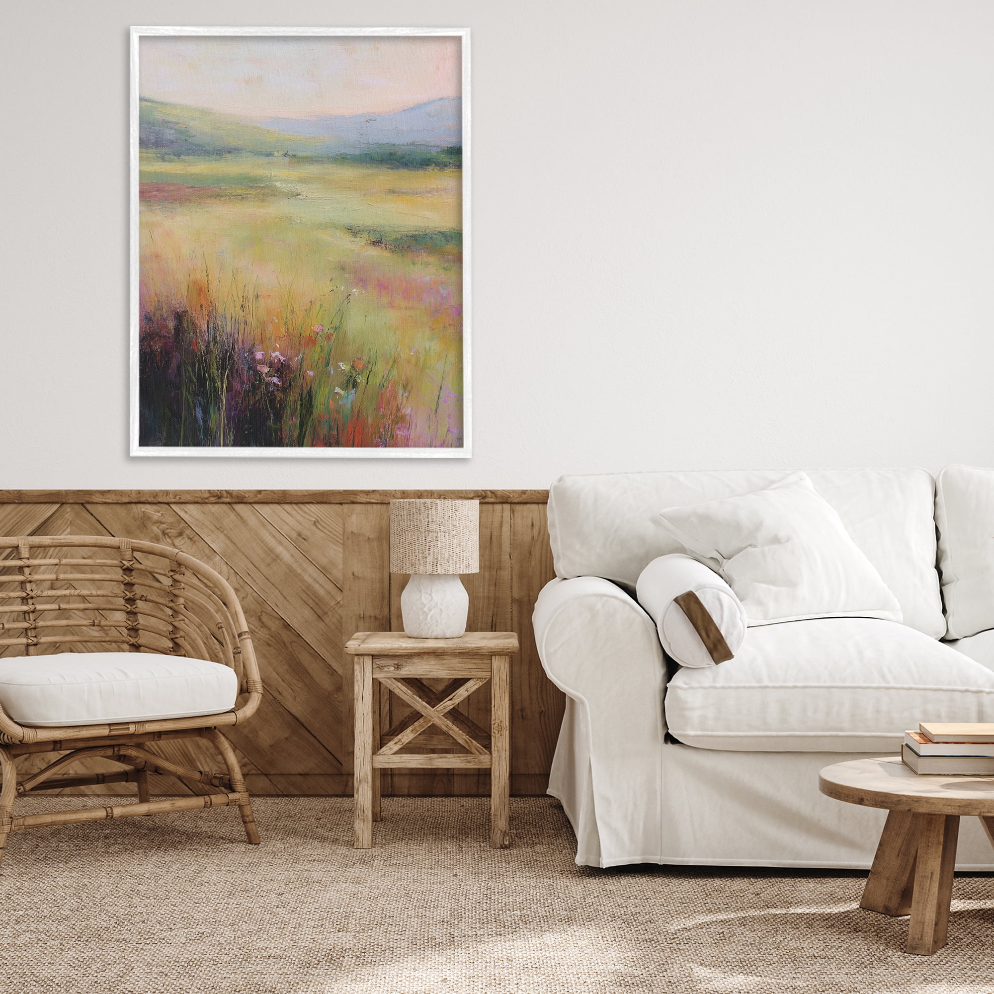Stupell Industries Green Valley View White Framed Giclee Art, design by Svetlana Aleynikova