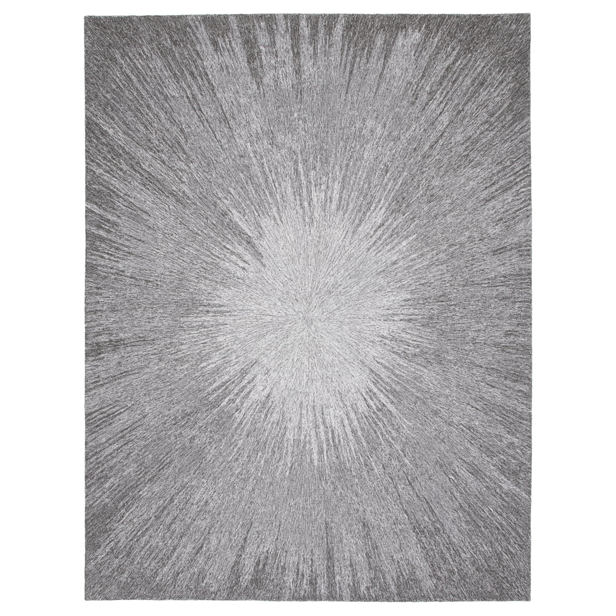 SAFAVIEH Micro-Loop Carbrey Sunburst Area Rug, Charcoal/Grey, 4' x 6'