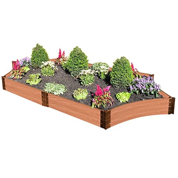 CLASSIC SIENNA 'SILVER SALVER' - 6' X 16' X 11" SCALLOPED RAISED GARDEN BED - 1" PROFILE