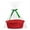 Red, variant on Black Woven Handle Storage Basket Fabric Rope Shelf Wardrobe Organizer Basket for Toiletries Toys or Food Items 11.8 x 7.9 x 4.7 inches