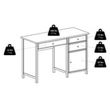 Delta Home Office Writing Desk, White main image 1