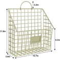 thumbnail image 4 of 3-Pack Metal Wall Mounted File Organizer with Handles & Hooks - Magazine Document Rack for Home Office (Patent Pending), 4 of 9