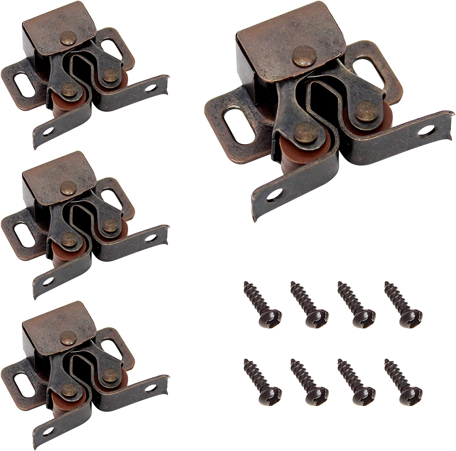 16PCS Closet Doors Latches, Double Roller Catch Latches