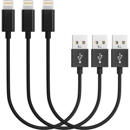 ACE Short Car Chargers [MFi Certified] Cables 3 Pack 10 inch / 25CM USB Fast Charging + Data Sync Lightning to USB Charging Cables Cords -Black price history on PriceWatchPro