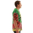 thumbnail image 2 of Whiskey & Oak Men’s Tie Dye T-Shirt – Crew Neck Tee Shirt (Tie Dye Rasta, Large), 2 of 3