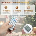 thumbnail image 5 of Prelit Pre-Decorated Pine Christmas Tree 6FT with Remote, Artificial Hinged Xmas Tree with 818 Flocked Frosted Tips, 250 Lights, 58 Pine Cones & 58 Red Berries for Holiday Party Office Home, 5 of 10
