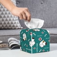 thumbnail image 6 of Yiaed Love Dog Print Tissue Box Cover, PU Leather Decorative Organizer for Tabletop, Bathroom, Car, Office Creative Decorative, 6 of 7