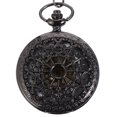 thumbnail image 5 of Vintage Pocket Watch Hollow Pocket Watch with Chain Pocket Watch Gift (Black), 5 of 5