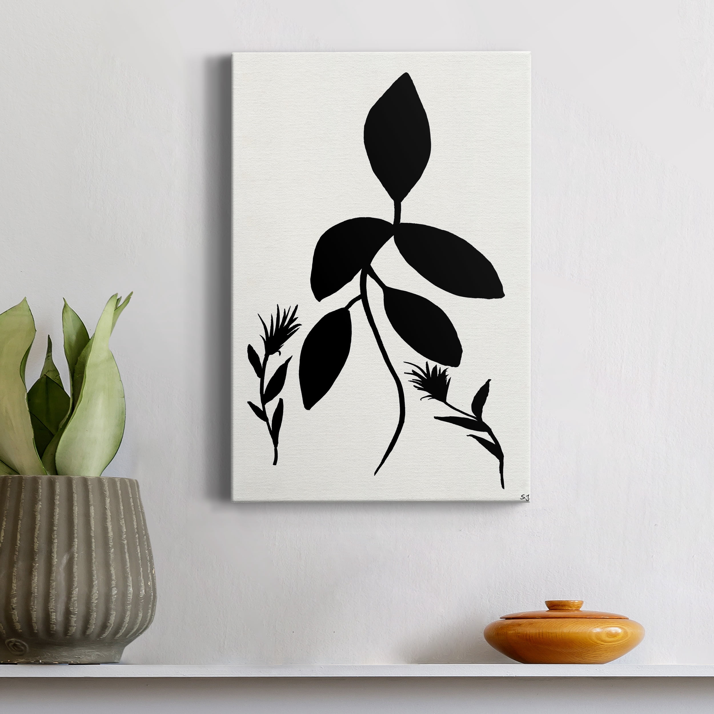 Silhouette Garden I Premium Gallery Wrapped Canvas - Ready to Hang - 24 x 36