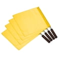 thumbnail image 1 of Unique Bargains Football Linesman Referee Flag Stainless Steel Pole Sponge Grip, Yellow 4 Pack, 1 of 5