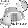 thumbnail image 5 of BIRDROCK HOME 4-Panel Christmas Tree Collar - Metal Holiday Skirt Decor - Water Base Protection from Pets (Silver) Soft Silver, 5 of 7