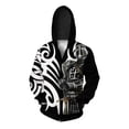thumbnail image 3 of Ropa de otoño para hombre Sudaderas cómodas con capucha y estampado de guerreros de marcas originales Sudaderas con capucha de gran tamaño con cremallera, 3 of 5