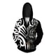 thumbnail image 3 of Ropa de otoño para hombre Sudaderas cómodas con capucha y estampado de guerreros de marcas originales Sudaderas con capucha de gran tamaño con cremallera, 3 of 5