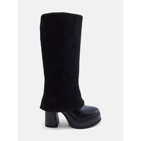 No Boundaries Women's Sweater Platform Boots