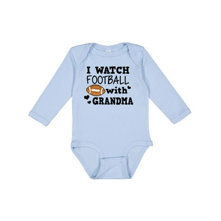 

Inktastic I Watch Football with My Grandma Gift Baby Boy Long Sleeve Bodysuit