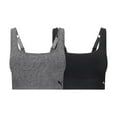 thumbnail image 1 of Puma Women's Sports Bra, 2-pack, Black and Grey, Small, 1 of 8