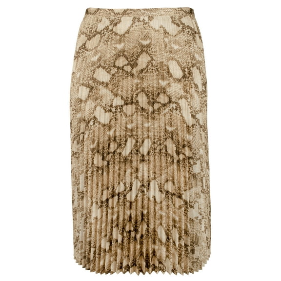 Ralph Lauren Women's Snakeskin Print Pleated Satin Charmeuse Skirt Mlt 10
