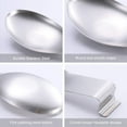 thumbnail image 3 of Fish Shape Stainless Steel Spoon Rest, Stainless Steel Utensil Spoon Rest Holder, Spatula Ladle Holder, Brushed Finish, Countertop Heavy Duty,Dishwasher Safe (Silver Color 2pcs), 3 of 7