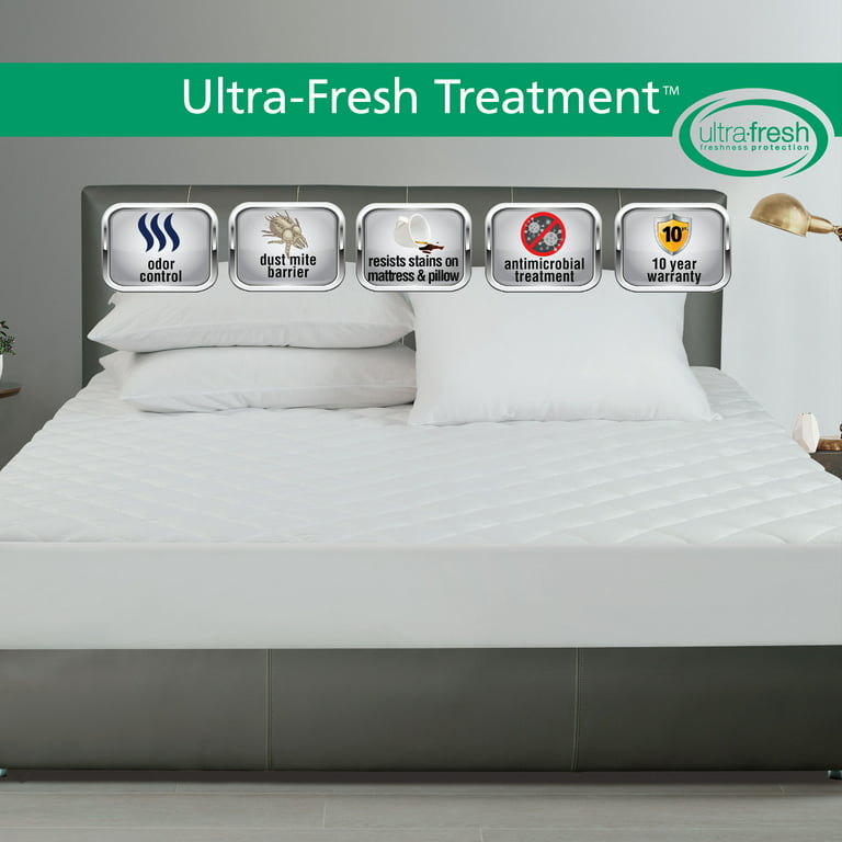 Bedsure Hypoallergenic Antibacterial Quilted Mattress Pad Ultra