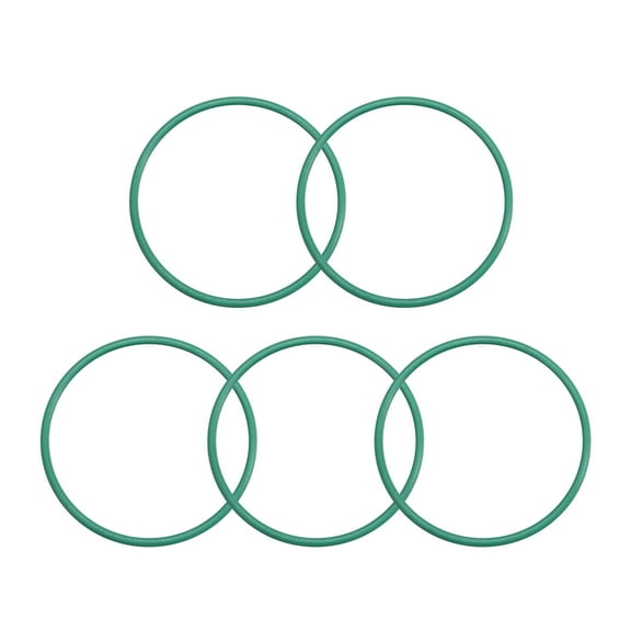 Fluorine Rubber O Rings 25mm OD, 23mm Inner Diameter, 1mm Width, Seal Gasket Green 5Pcs