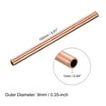 thumbnail image 2 of Uxcell 9mm OD 1mm Wall Thickness 150mm Length Copper Round Tube 2 Pack, 2 of 5