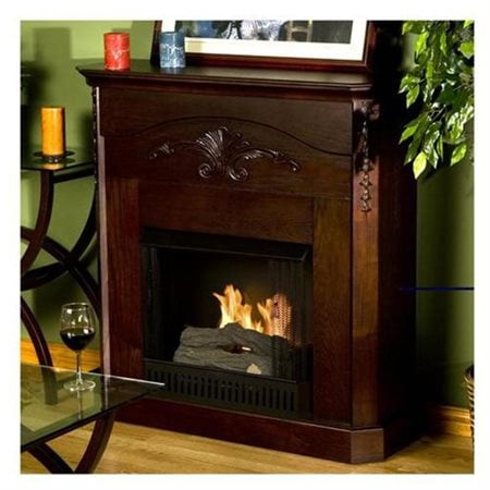 Garrison Gel Fuel Fireplace, Espresso Finish
