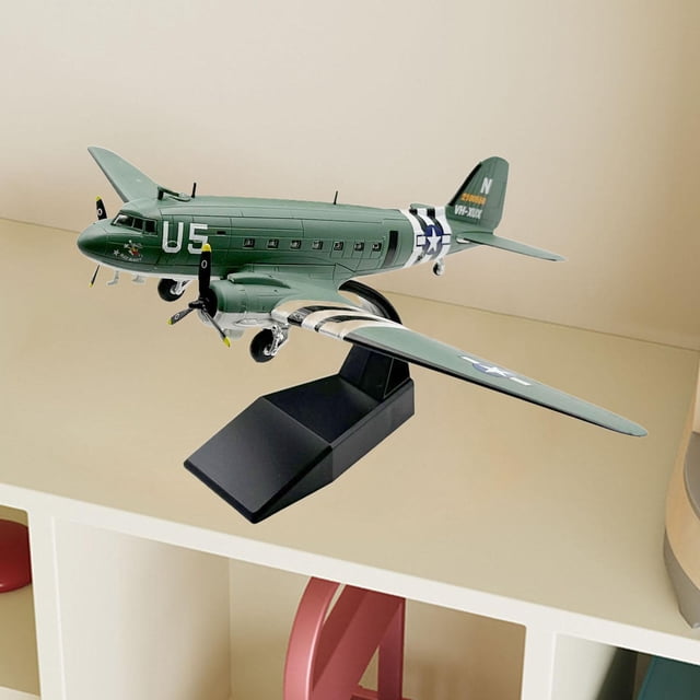 Modelo de avión Hugo a escala 1/100 con soporte para Cafetería y sala de estar