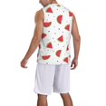 thumbnail image 5 of Wukai Hand Drawn Watermelon Men’s Basketball Jersey4X-Large, 5 of 7