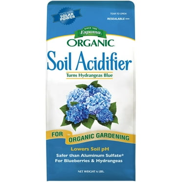 Espoma Organic Soil Acidifier Soil Amendment, Lowers Soil pH, Turns Hydrangeas Blue! Contains Elemental Sulfur, for Organic Gardening, 6lb