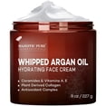 thumbnail image 1 of Majestic Crema facial hidratante de aceite de argán batido puro para mujeres y hombres, con vitamina E A, colágeno y ceramidas, hidrata la piel seca, la piel grasa reduce la apariencia de líneas finas, 1 of 9