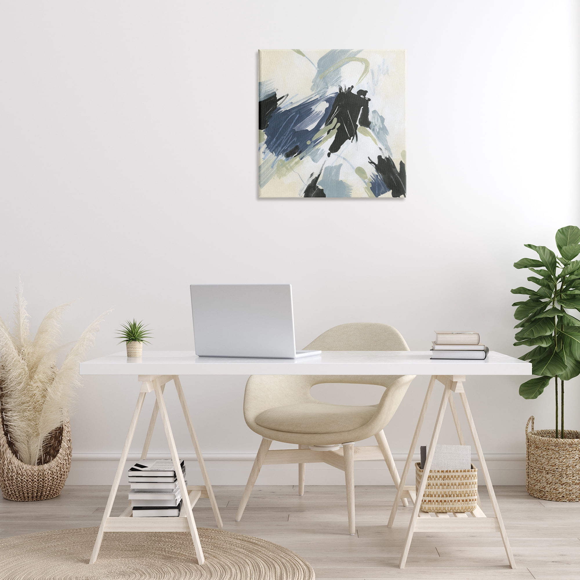 Stupell Industries Dynamic Abstract Pattern Abstract Painting Gallery Wrapped Canvas Art Print Wall Art, 24 x 24