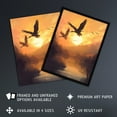 thumbnail image 3 of Cranes Soaring Against a Golden Sunset Sky Atmospheric Painting Warm Colours Birds Flying Over Tranquil Mountain Lake Landscape Large Wall Art Poster Print Thick Paper 18X24 Inch, 3 of 3