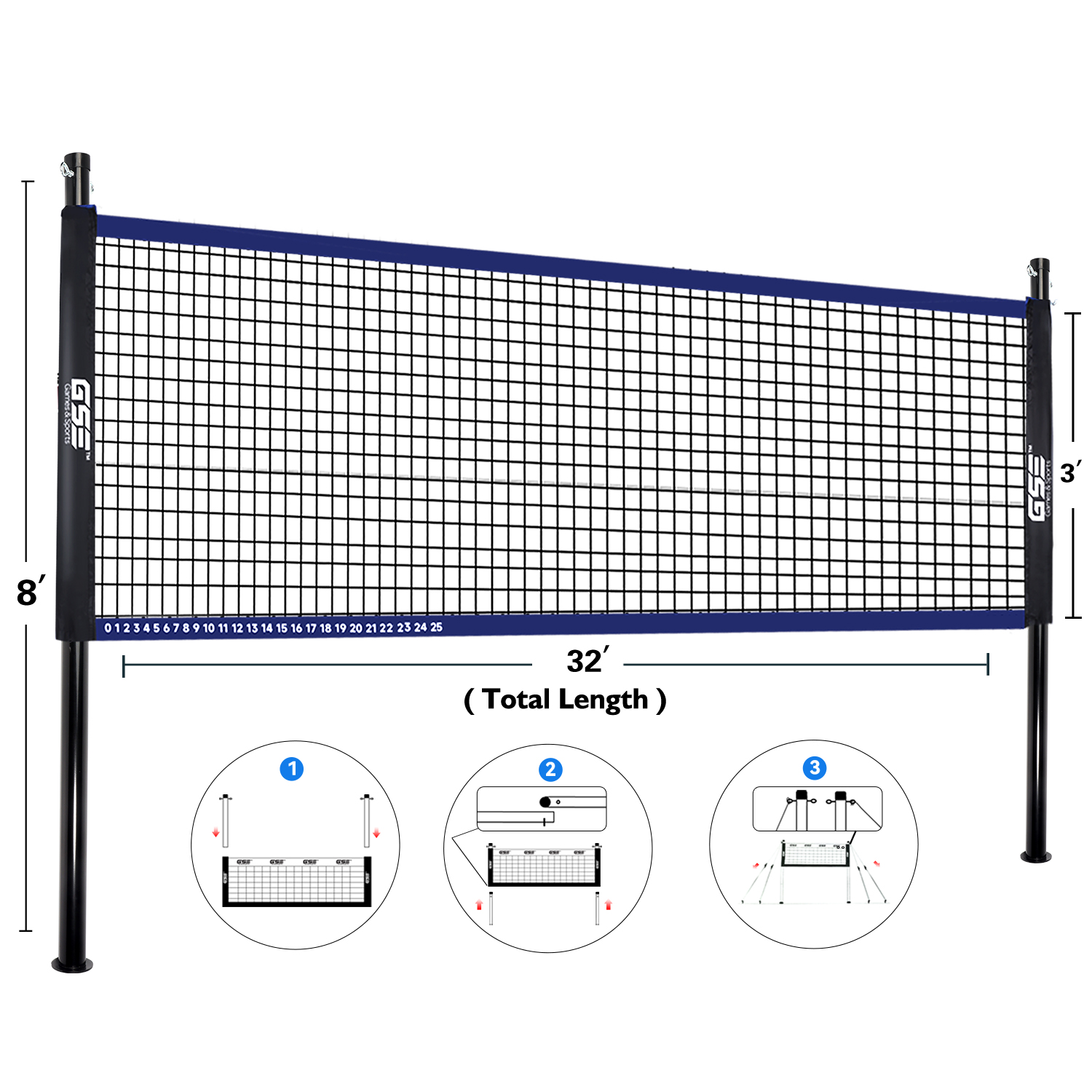 GSE Games & Sports Expert Badminton Volleyball Combo Set photo 6