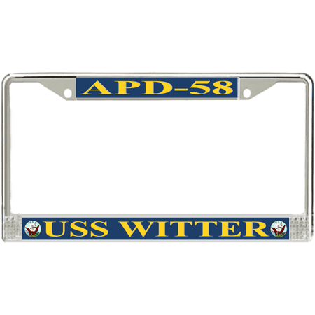 USS Witter APD-58 License Plate Frame