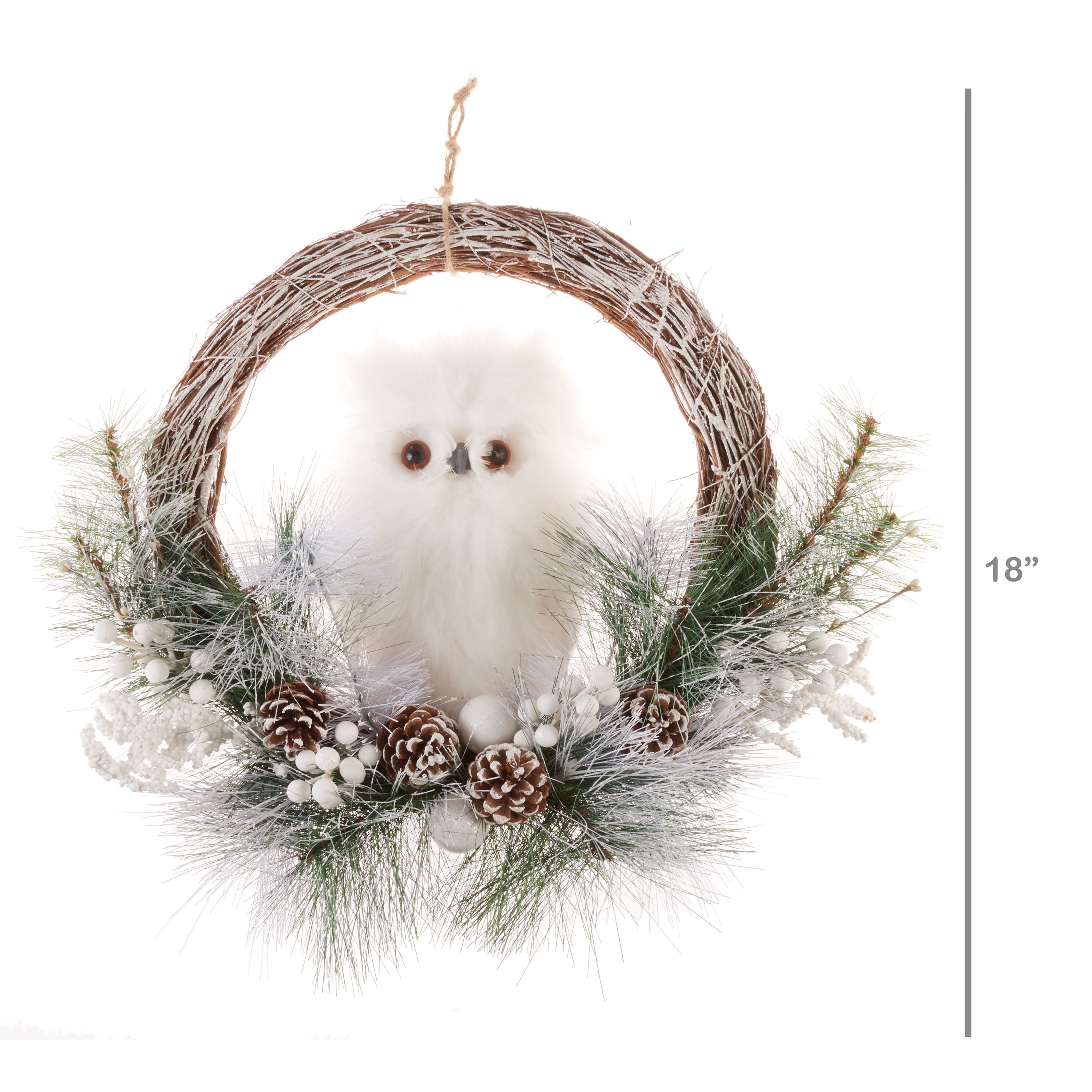 Storage & Organization Home & Kitchen Caspari Snowy Owl Wreath Advent