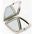 thumbnail image 4 of Folding Compact Pocket Makeup Mirror With Swarovski Rhinestone Crystals Double Sided (5x magnification + 1x magnification) (Turquoise Paisley), 4 of 5